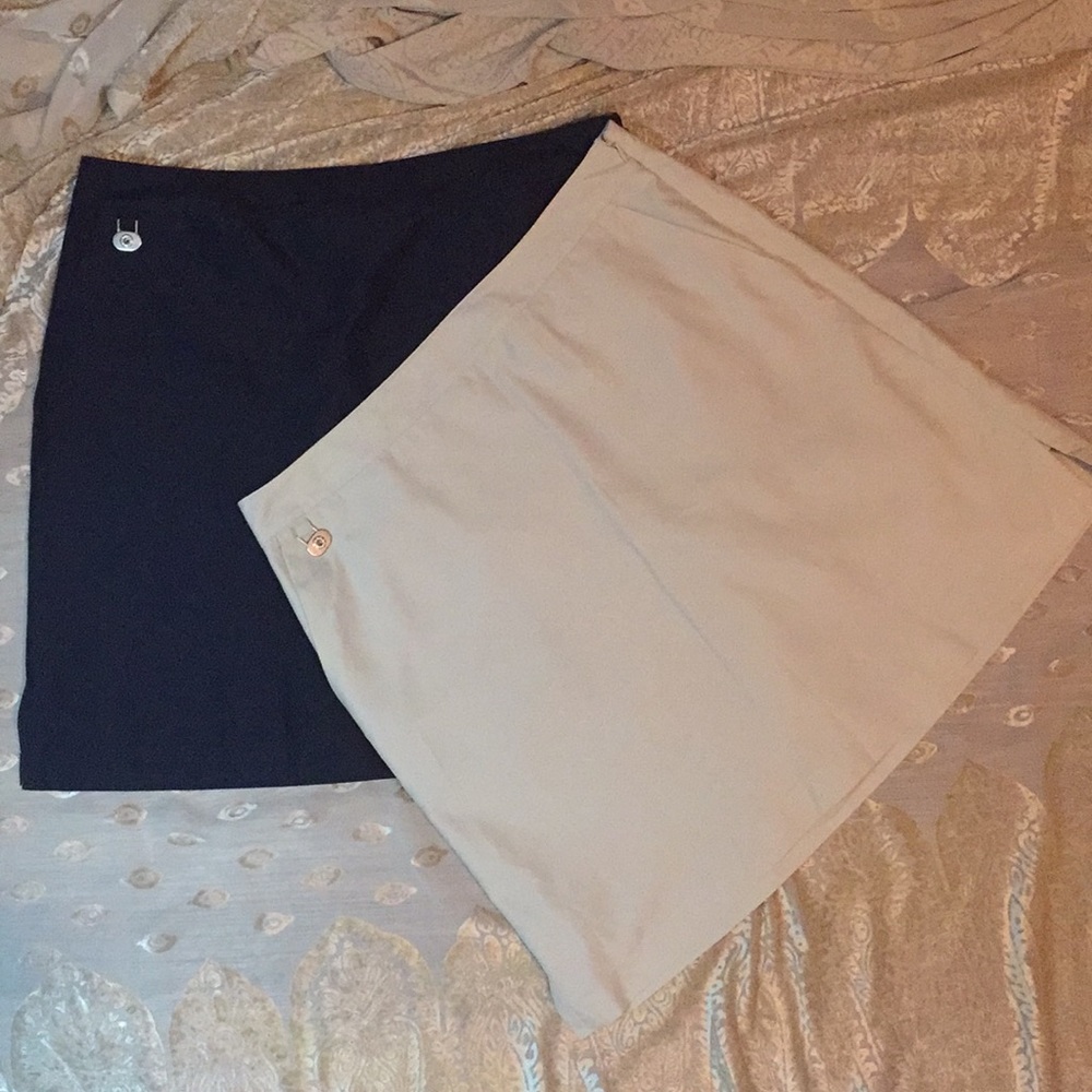 Bundle Lizgolf golf skirts size 10 Navy/Beige